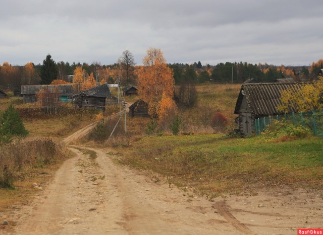 Поздней осенью в деревне