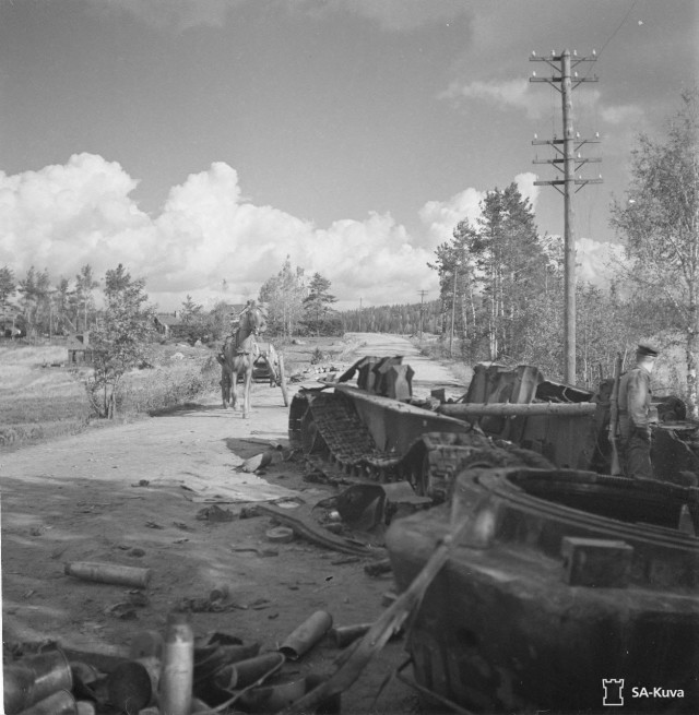 Описание гибели т-34 с бортовым номером 450.