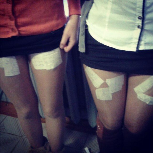 Девушки-студентки всегда готовы к экзаменам!