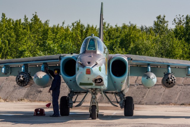 Липецкая авиабаза. Су-25 и Су-24