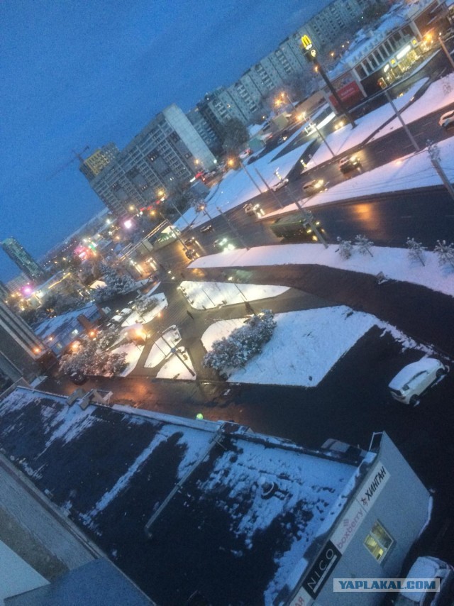В Красноярск пришла зима