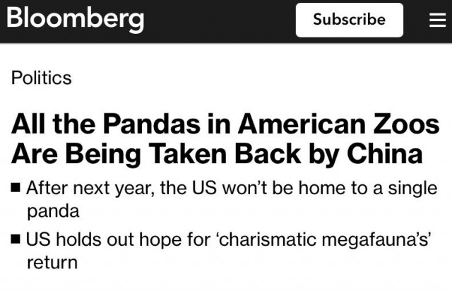Китай забирает всех своих панд из Америки